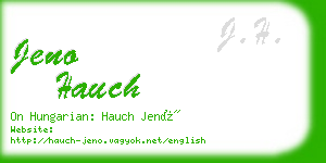 jeno hauch business card